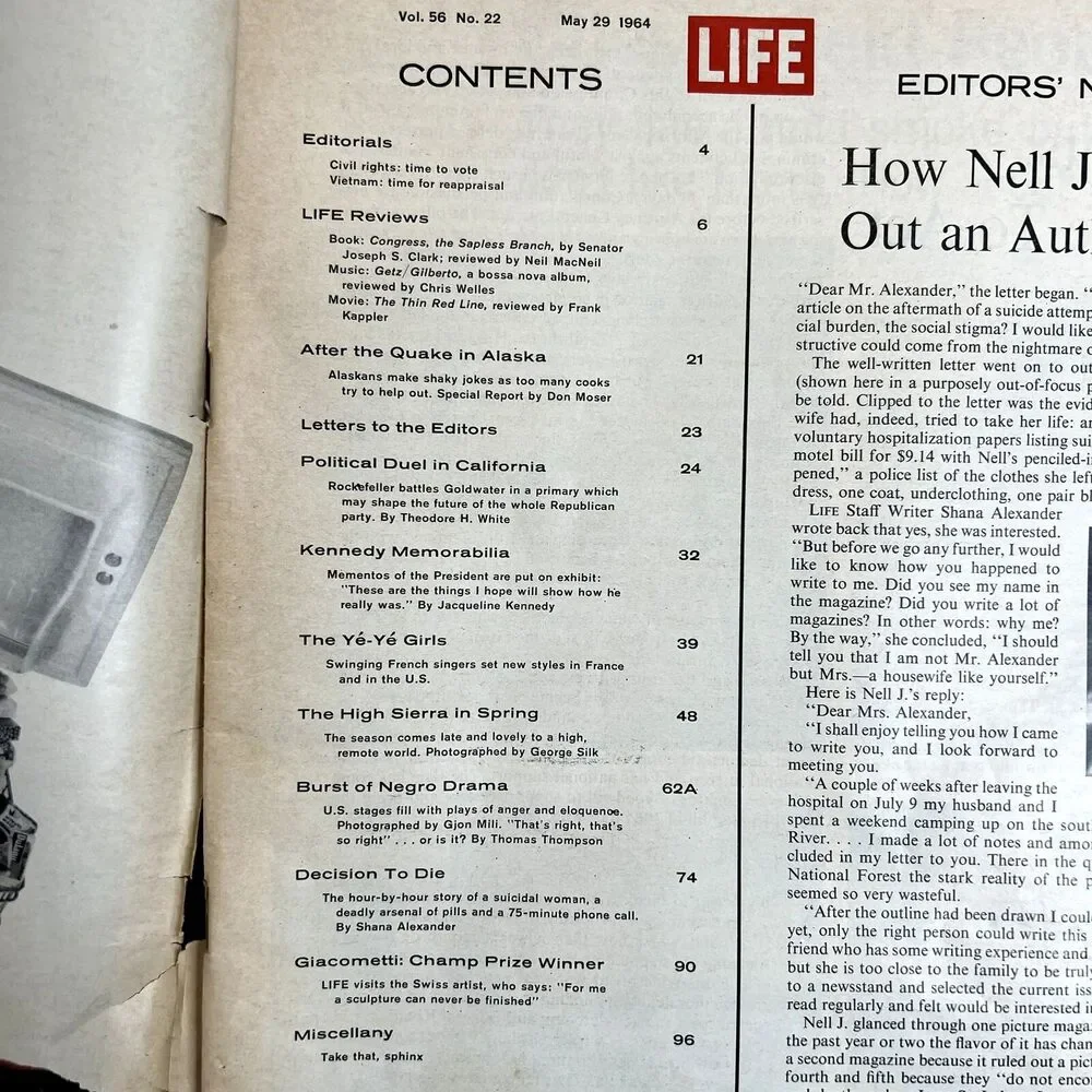 Set of 3 Vintage Life Kennedy Stories Magazines